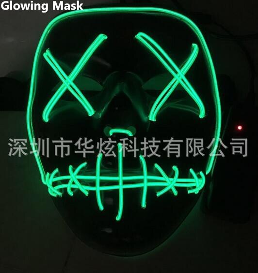 ҷ     EL ̾ Ϳ ũ Ϳ ũ м ǻ Ƽ ũǻ ũ 3V   ̹/Halloween ghost Slit mouth light up glowing EL wire Cute mask Fashion